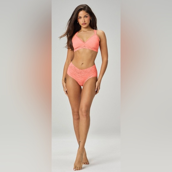 Fabletics Other - Fabletics Lush Lace Boyshort | Peach Blush | M | NWT